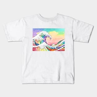 The Colorful Great Wave Kids T-Shirt